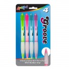 Four Pack of Groove Retractable Ball Point Pens