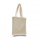12 Oz. Cotton Canvas Book Tote Bag With Gusset