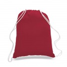 100% Cotton Canvas Eco-Friendly Large Drawstring Backpack