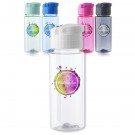 18 oz Transparent Plastic Water Bottle w/ Carrying Handle