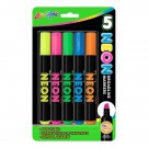5 Pack Neon Broadline Watercolor Markers